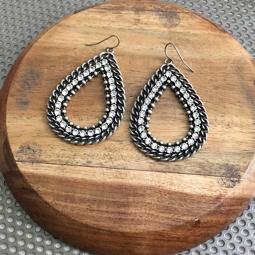 Vtg Statement Dangle Earrings - image 1